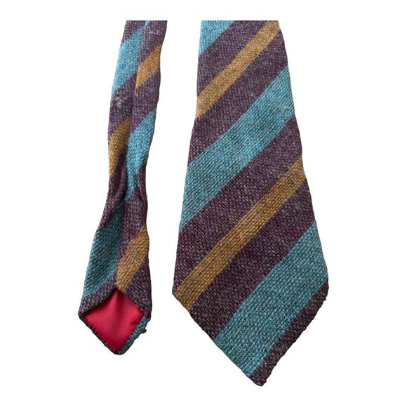ALL WOOL woven made in Scotland multicolored tie - Picture 4 of 6